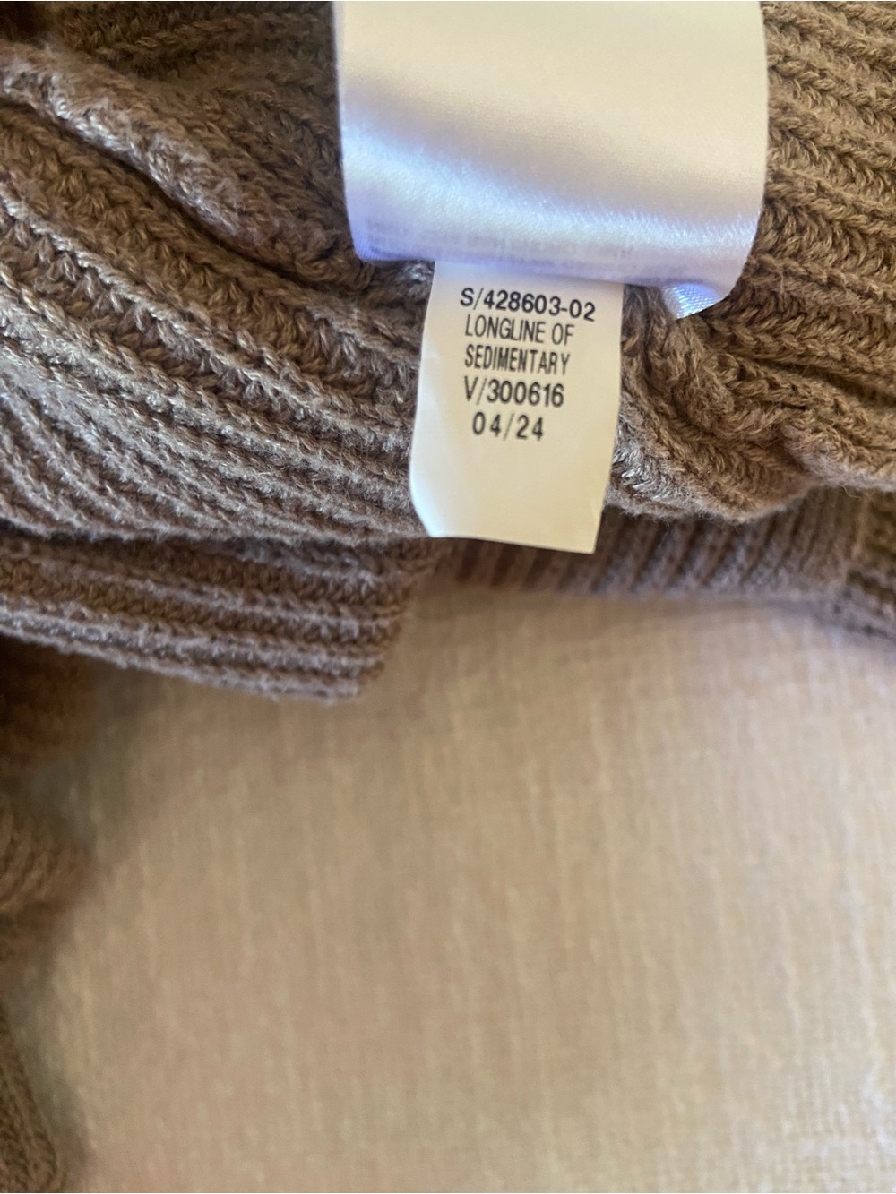 Old Navy Women's Open-Front Ribbed Cardigan with Pockets - Brown - Size Medium - Picture 9 of 10